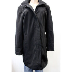 Calvin Klein Coat Womens Size XL Black Pockets Long Sleeve Snap & Zip
